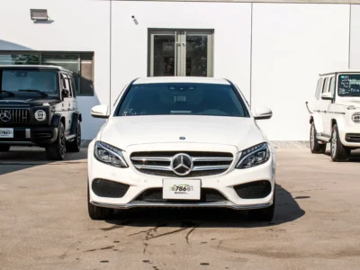 2016 Mercedes-Benz C-Class C200 4 Cylinder Engine White Black Sedan