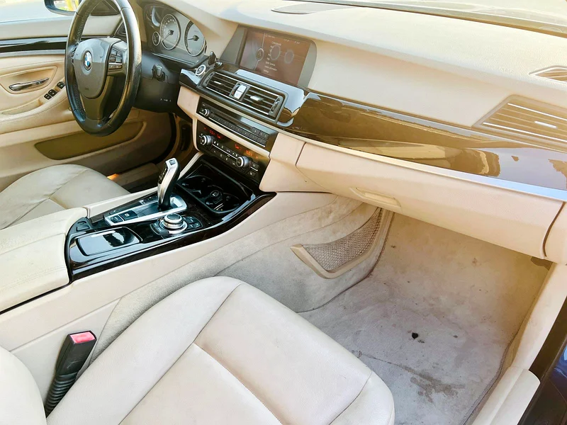 2010 BMW 5-Series 528i 6 Cylinders Engine Blue Beige Sedan