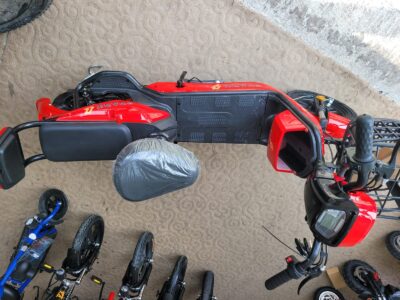 Red Electric Scooter 48 Volt Battery 30 KM Range with 40 Speed