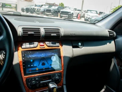 2001 Mercedes-Benz C-Class C240 6 Cylinders Engine Silver Black Sedan Clean Car