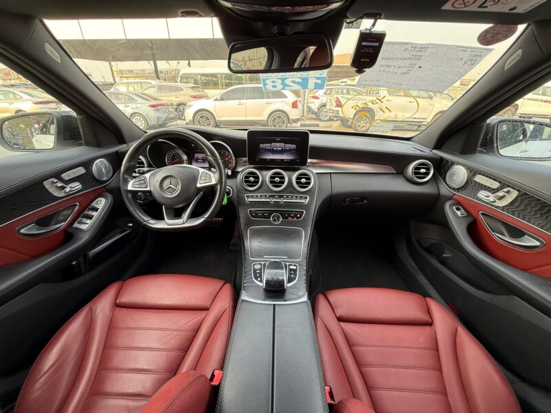 2016 Mercedes-AMG C 43 3.0 liters V6 Engine Petrol White Red Sedan