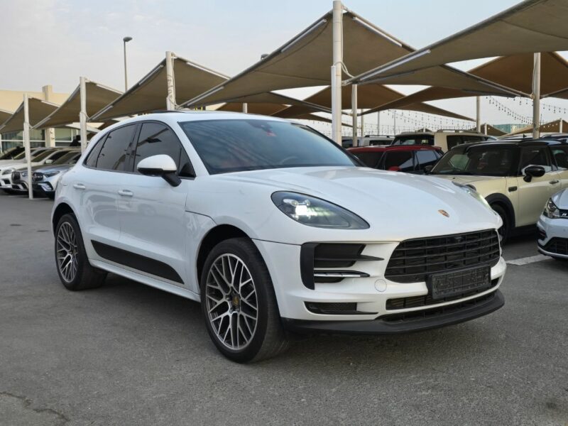 2020 Porsche Macan 2.0 Liters Inline-4 Cylinders Engine White Red Luxury SUV