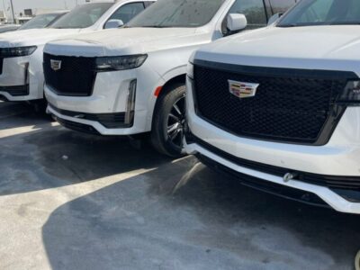 2023 Cadillac Escalade 6.2L supercharged V8 Engine White Grey SUV