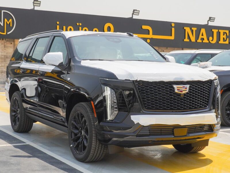 2025 Cadillac Escalade 6.2 Liter V8 Cylinders Engine Black Red SUV GCC Specs