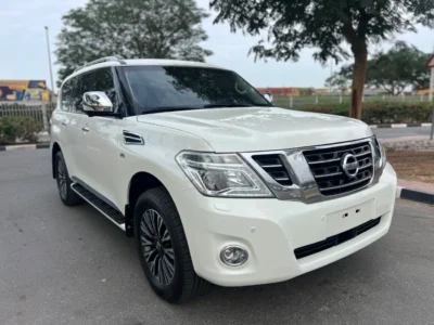 2017 Nissan Patrol LE Platinum 5.6L 8 Cylinders Petrol Engine White Tan SUV