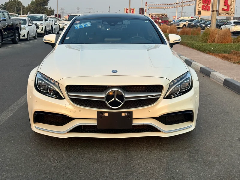 2017 Mercedes-Benz C-Class C63 AMG 8 Cylinders Engine White Black Coupe