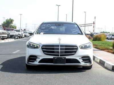 2022 Mercedes-Benz S-Class S 580 4Matic 8 Cylinders Engine White Black Sedan