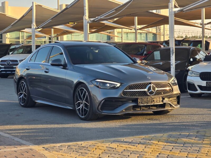 2023 Mercedes-Benz C200 AMG 1.5L 4-cylinder Engine Grey Red Sedan