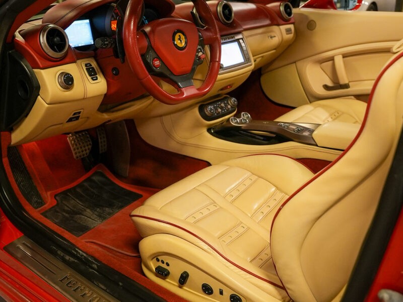 2009 Ferrari California 4.3-liter V8 Engine Red Beige Hardtop Convertible