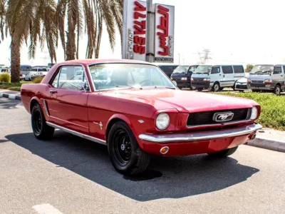 1965 Ford Mustang GT 8 Cylinder Engine Petrol Red Black Coupe