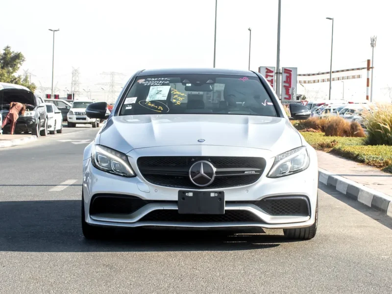 2016 Mercedes-Benz C-Class C63 S AMG 8 Cylinder Engine Silver Black Sedan