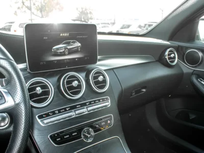 2016 Mercedes-Benz C-Class C200 4 Cylinders Engine White Black Sedan