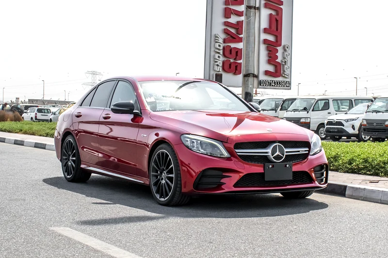 2021 Mercedes-Benz C-Class C43 AMG 6 Cylinder Engine Red Black Sedan