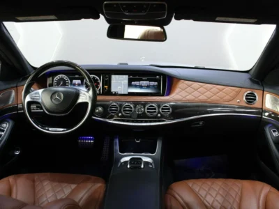 2016 Mercedes-Benz S 550 S550 AMG 4.7L biturbo V8 Engine Silver Tan Sedan