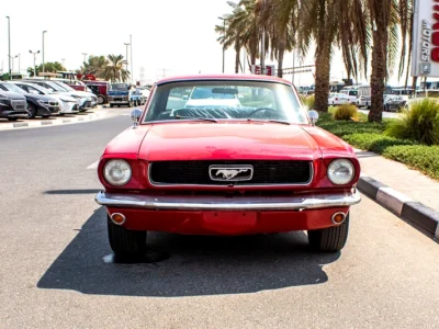 1965 Ford Mustang GT 8 Cylinder Engine Petrol Red Black Coupe