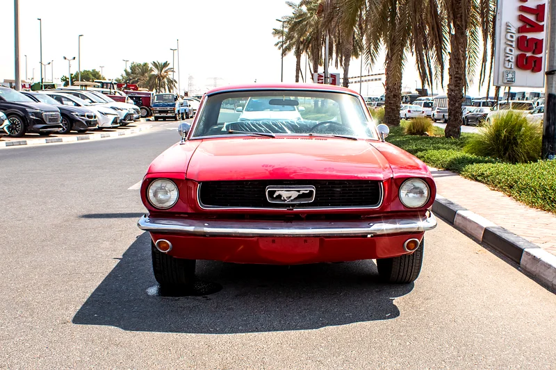 1965 Ford Mustang GT 8 Cylinder Engine Petrol Red Black Coupe