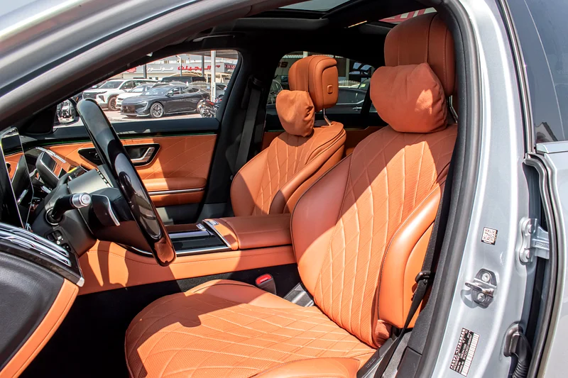 2021 Mercedes-Benz S-Class S 400 4Matic 6 Cylinders Engine Silver Tan Sedan