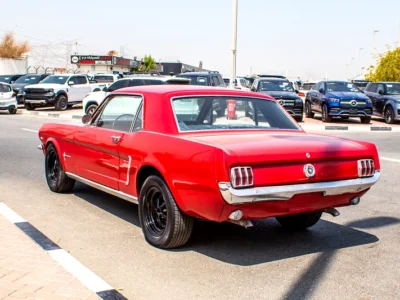 1965 Ford Mustang GT 8 Cylinder Engine Petrol Red Black Coupe