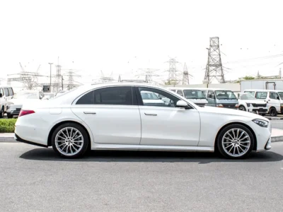 2022 Mercedes-Benz S-Class S 500l 6 Cylinder Engine Petrol White Black Sedan