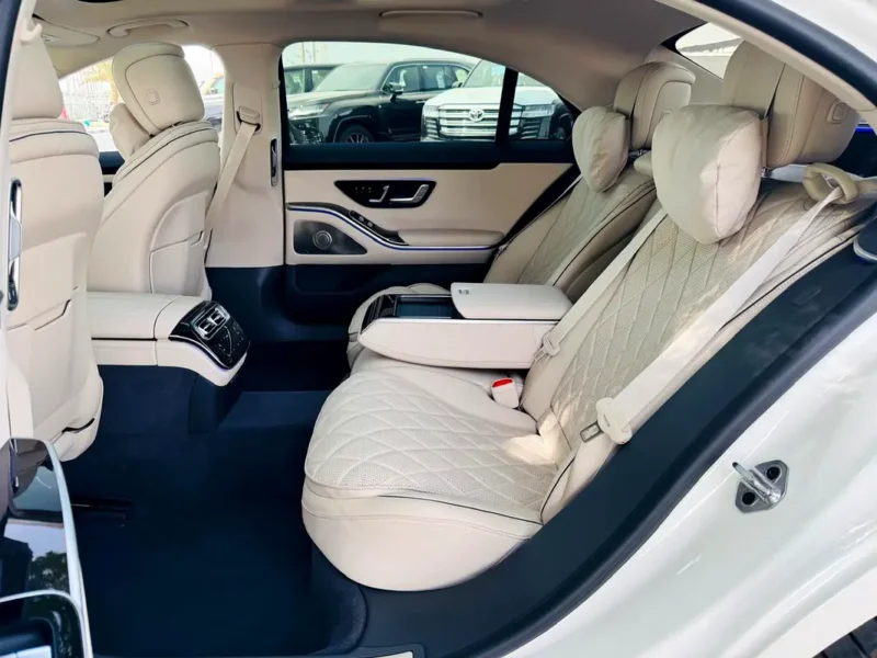 2023 Mercedes-Benz S-Class S 580 4Matic 8 Cylinders Engine White Beige Sedan