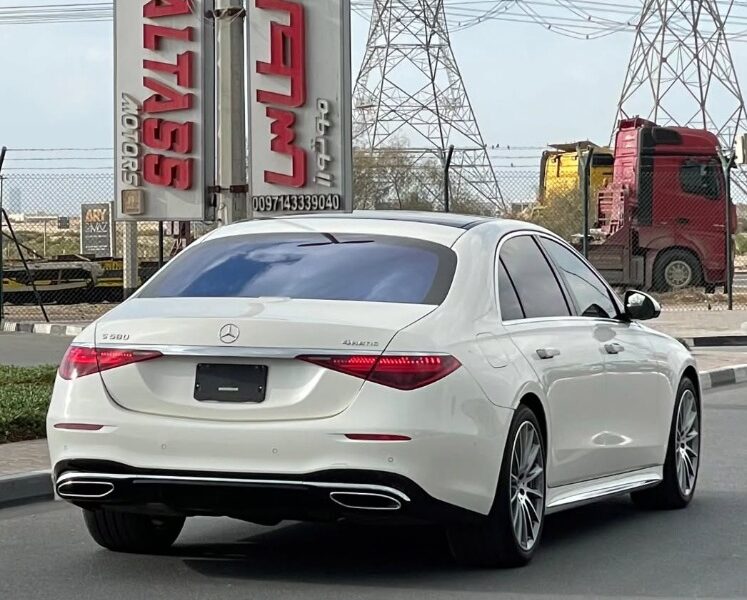 2022 Mercedes-Benz S580L 4.0 Liters V8 Petrol Engine White Black Sedan AWD
