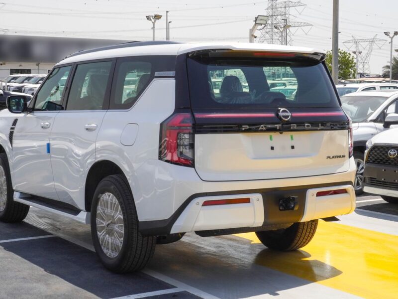 2025 Nissan Patrol Platinum 6 Cylinder Engine Automatic White Red SUV