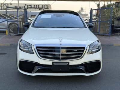 2018 Mercedes-Benz S63L AMG V8 Twin-turbocharged Engine White Black