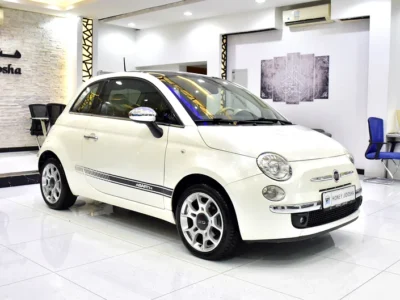 2015 Fiat 500 Lounge 4 Cylinders Engine White Red Hatchback GCC Specs