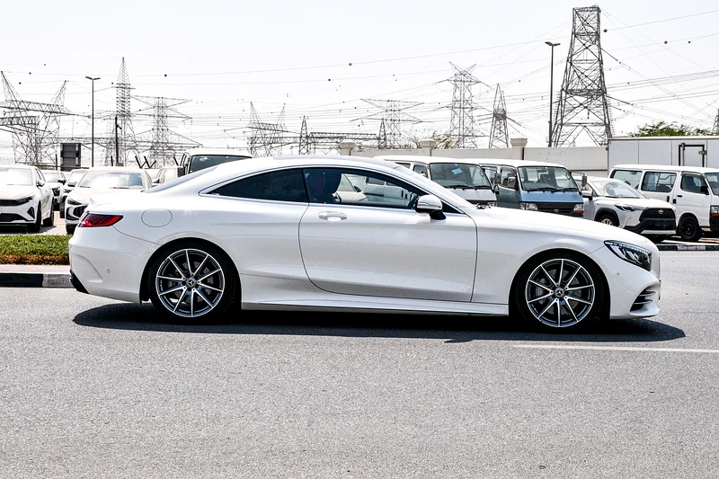 2018 Mercedes-Benz S-Class S 560 4MATIC 8 Cylinders Engine White Red Coupe