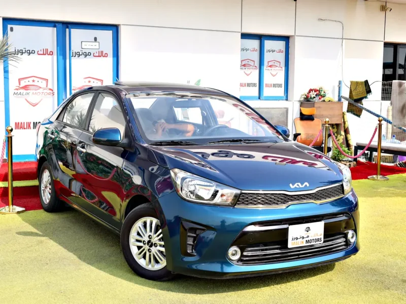 2022 Kia Pegas MPI Top 4 Cylinders Engine Blue Black Sedan GCC Specs