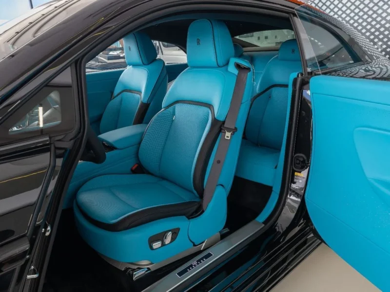 2025 Rolls-Royce Spectre Coupe Black Badge Black Blue 2 Tone Interior Coupe