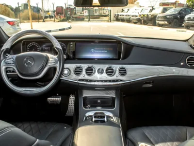 2015 Mercedes-Benz S-Class S 500l 8 Cylinders Petrol Engine White Black Sedan