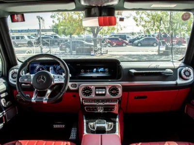 2020 Mercedes-Benz G-Class G 63 AMG 8 Cylinders Engine White Red SUV