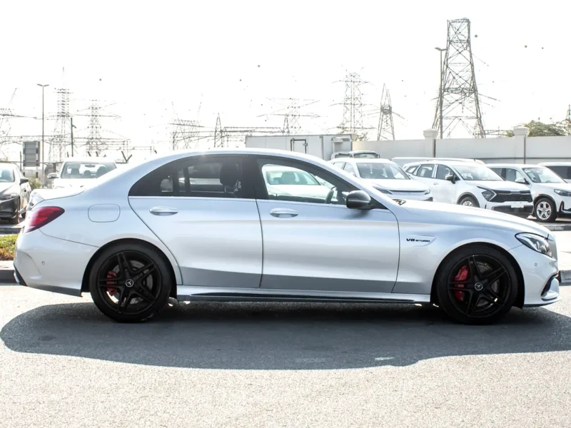 2016 Mercedes-Benz C-Class C63 S AMG 8 Cylinder Engine Silver Black Sedan