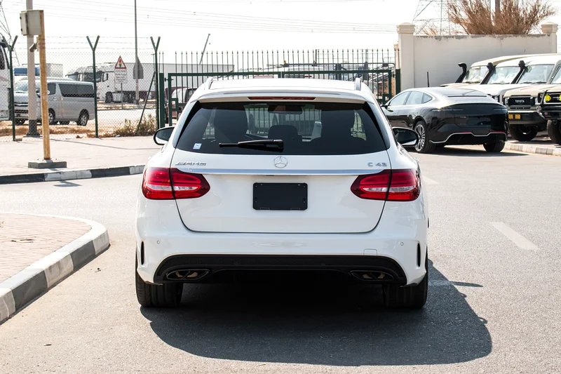 2016 Mercedes-Benz C-Class C450 4MATIC 6 Cylinder Engine White Red Wagon