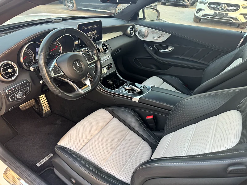 2017 Mercedes-Benz C-Class C63 AMG 8 Cylinders Engine White Black Coupe