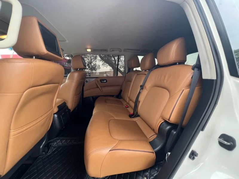 2017 Nissan Patrol LE Platinum 5.6L 8 Cylinders Petrol Engine White Tan SUV