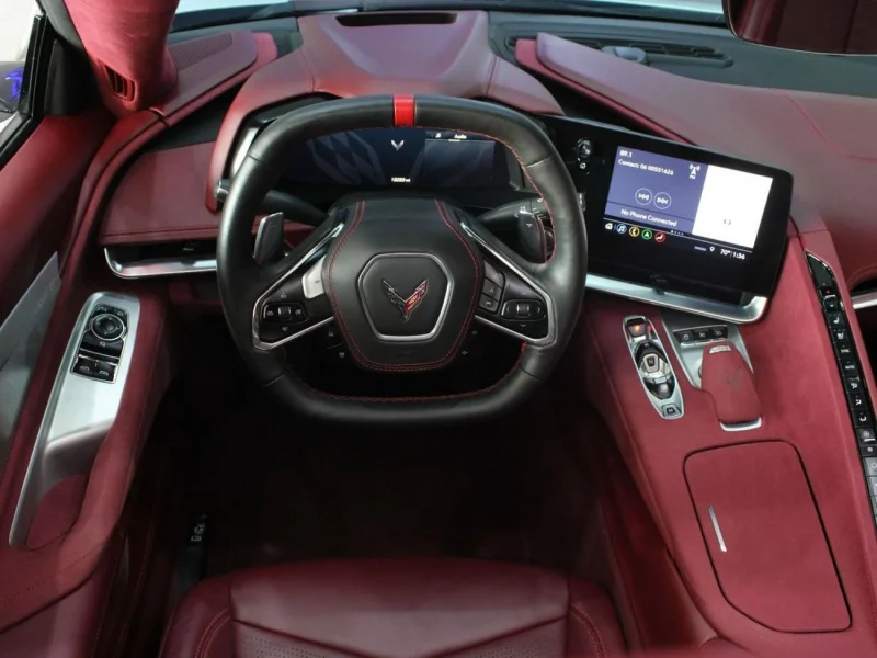 2020 Chevrolet Corvette 3LT 6.2L 8 Cylinders Engine Convertible White Maroon