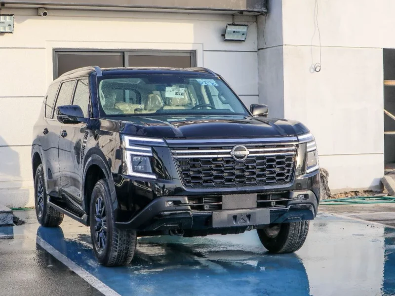 2025 Nissan Patrol LE VR35 3.5L V6 Engine Petrol 4WD Black Beige SUV GCC Specs