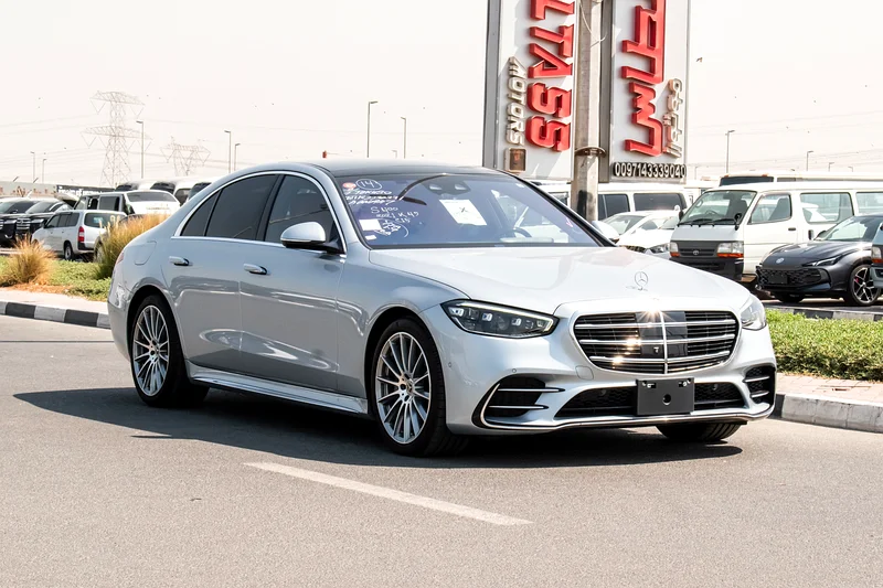 2021 Mercedes-Benz S-Class S 400 4Matic 6 Cylinders Engine Silver Tan Sedan