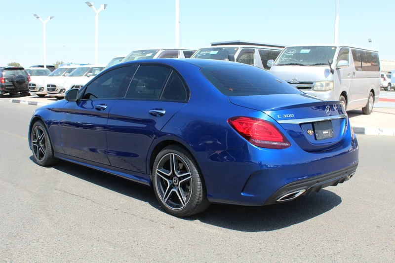 2019 Mercedes-Benz C-Class C300 Luxury 4 Cylinders Engine Blue Tan Sedan