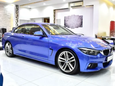 2019 BMW 4-Series 420i Convertible 4 Cylinder Engine Blue Red GCC Specs