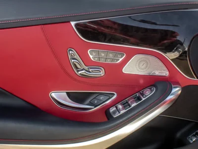 2017 Mercedes-Benz S-Class S 550 4Matic Coupe 8 Cylinder Engine White Red