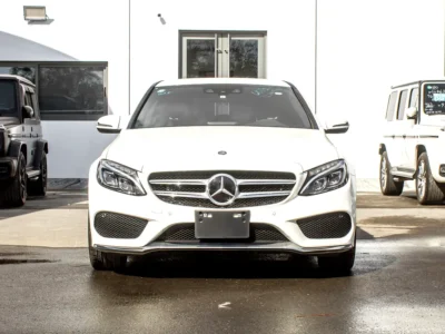 2016 Mercedes-Benz C-Class C200 4 Cylinders Engine White Black Sedan