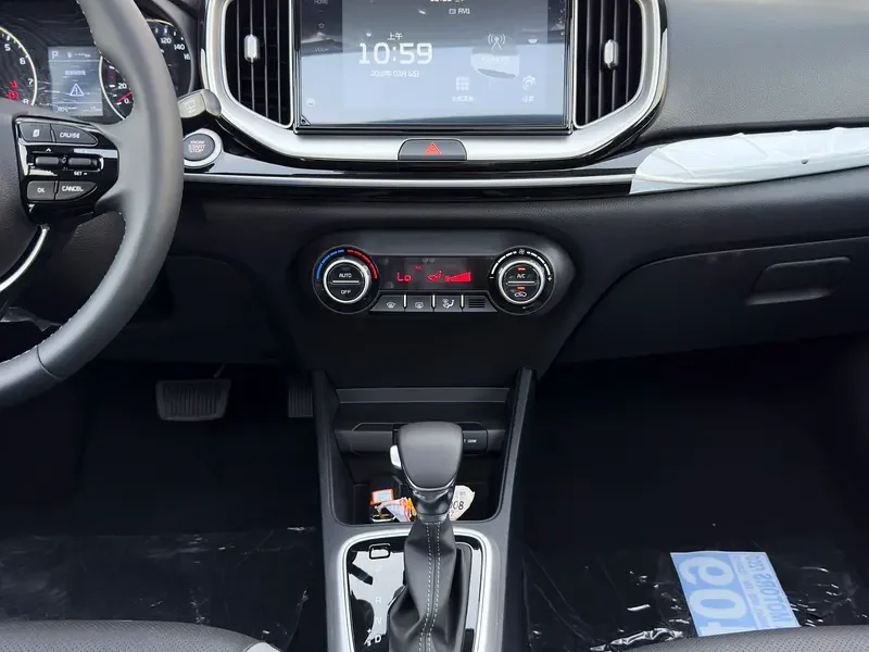 2025 Kia KX1 Other 4 Cylinders Engine White Black Hatchback