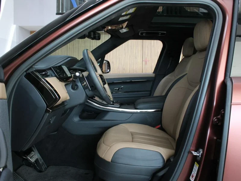 2025 Land Rover Range Rover Sport SE P550e Hybrid 3.0L 6 Cylinder Maroon Tan