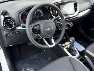 2025 Kia KX1 Other 4 Cylinders Engine White Black Hatchback