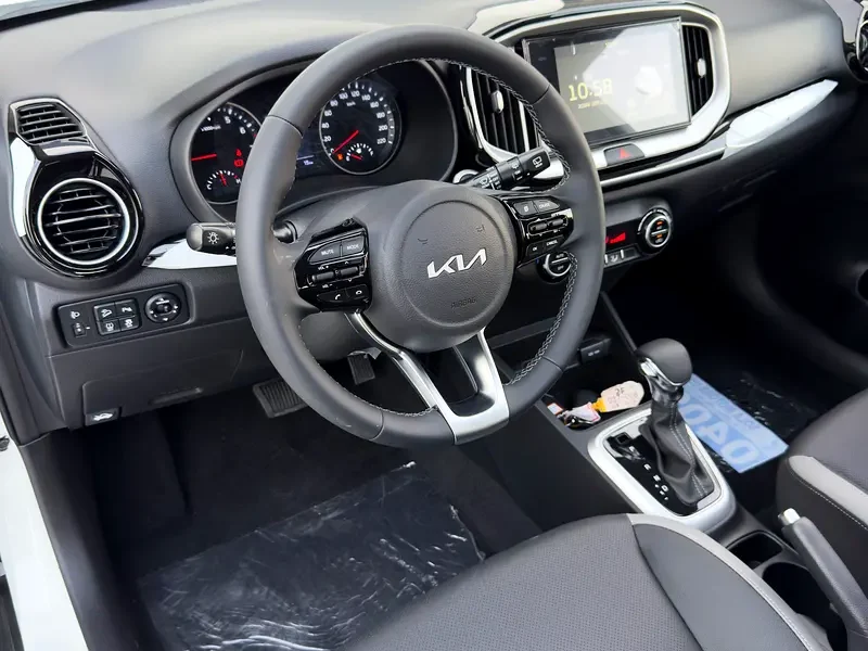 2025 Kia KX1 Other 4 Cylinders Engine White Black Hatchback