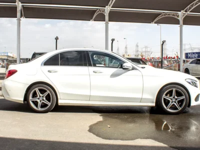 2016 Mercedes-Benz C-Class C200 4 Cylinders Engine White Black Sedan