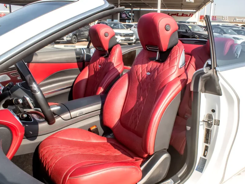 2017 Mercedes-Benz S-Class S 550 4Matic Coupe 8 Cylinder Engine White Red